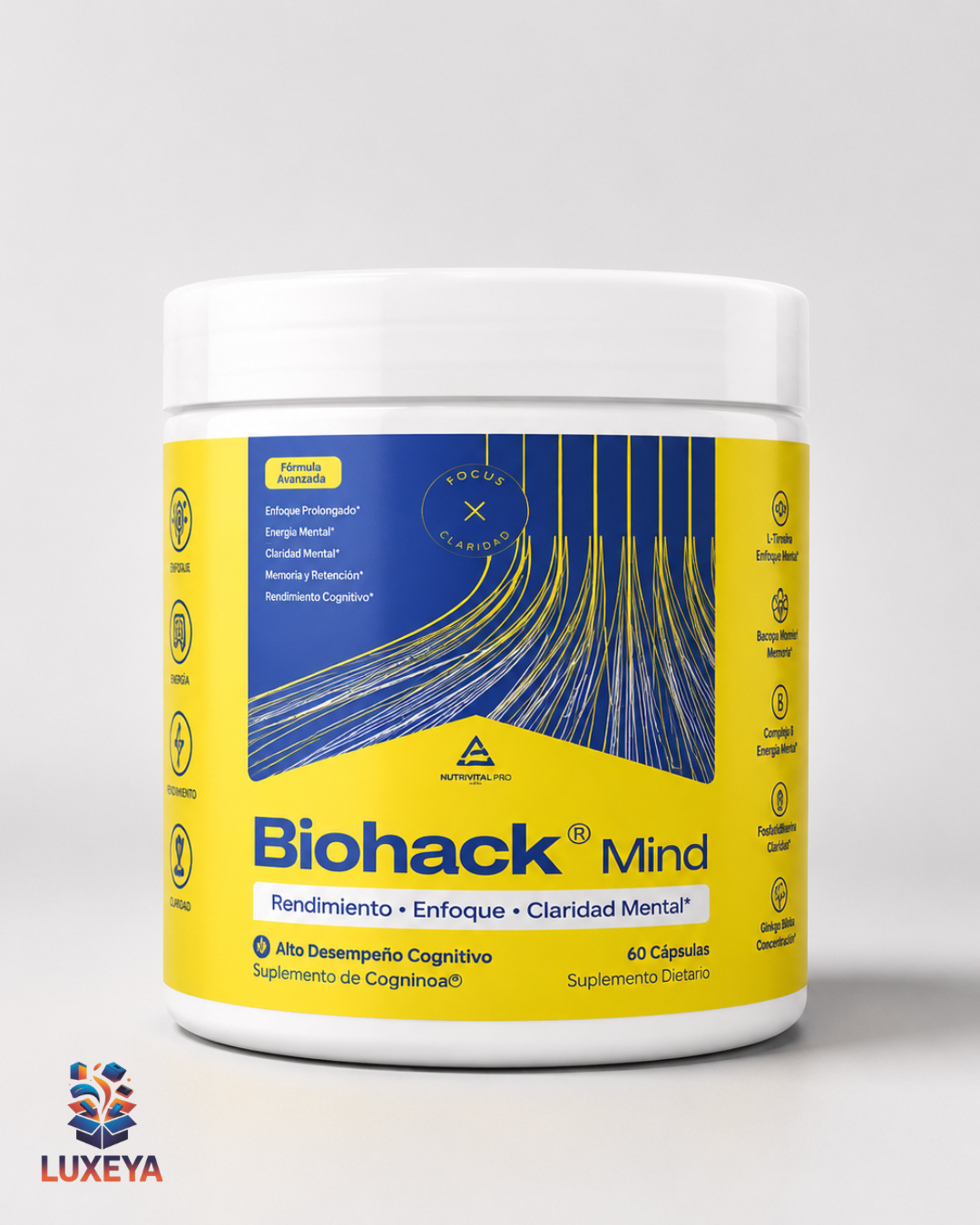BIOHACK MIND™ La ayuda que necesitas para potenciar tu enfoque, memoria y rendimiento mental cada día