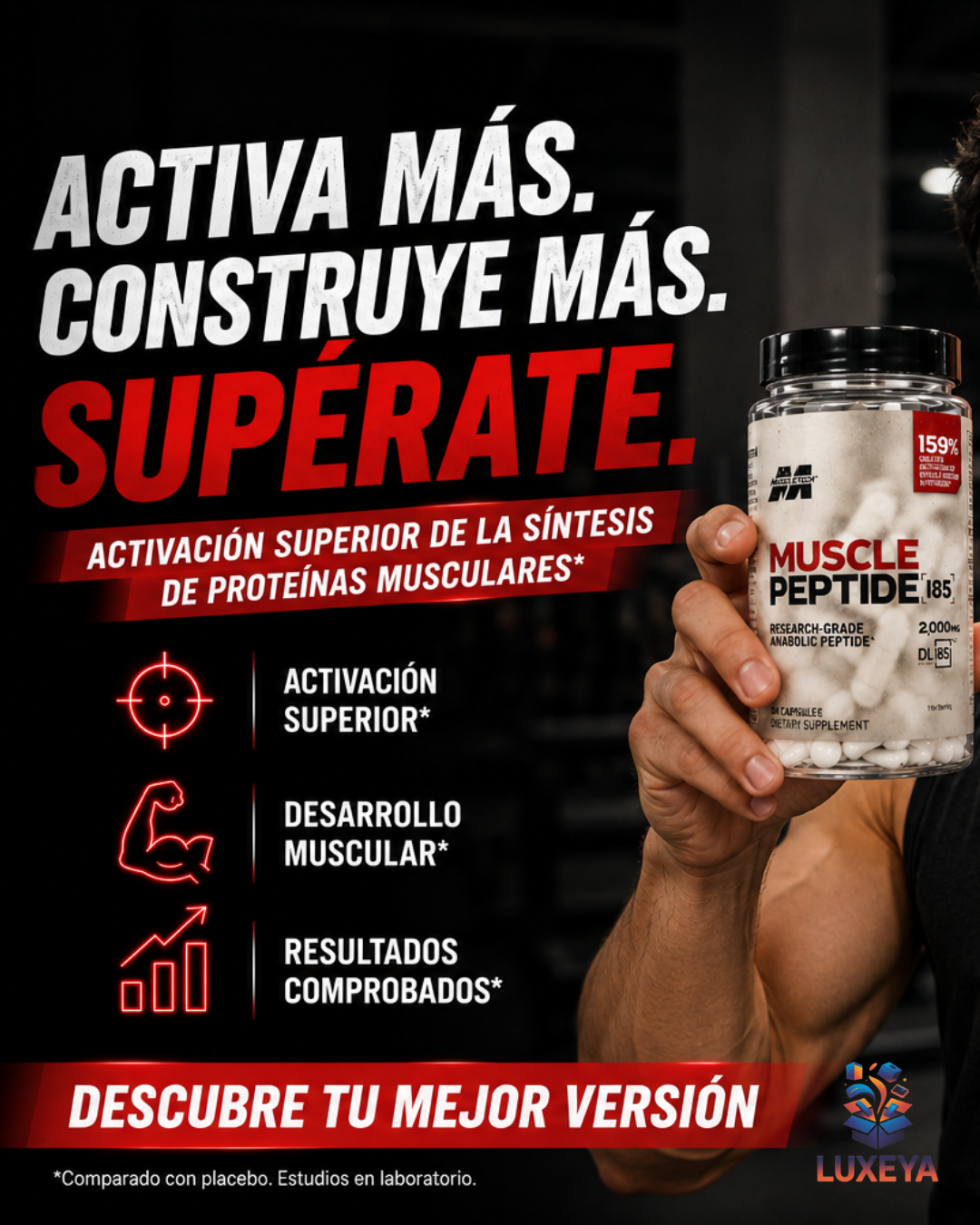Muscle Peptide 185™ la ayuda que necesitas para tener los resultados que deseas