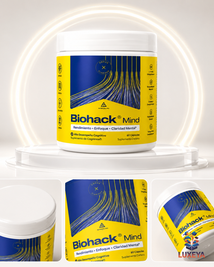 BIOHACK MIND™ La ayuda que necesitas para potenciar tu enfoque, memoria y rendimiento mental cada día